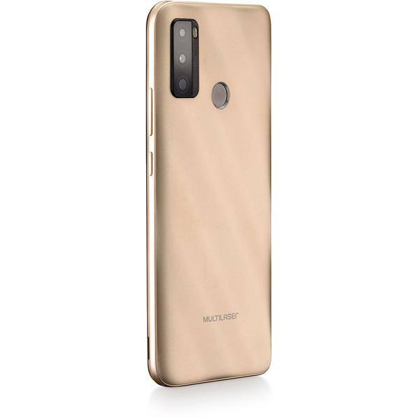 Smartphone Multi G Max 2, 64GB de Armazenamento, Câmera Frontal de 5MP, Câmera Traseira de 8MP, Tela de 6.5", Dourado, P9156 - CX 1 UN