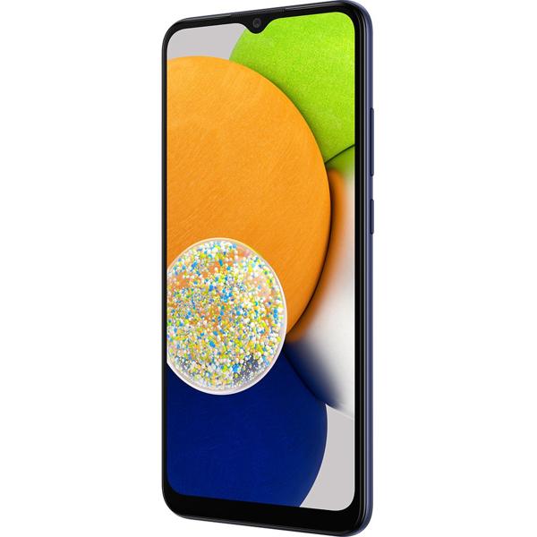 Smartphone Galaxy A03, Android 11, 64GB de Armazenamento, Câmera Frontal de 5MP, Câmera Traseira Dupla de 48MP + 2MP, Tela de 6.5", Azul, Samsung - CX 1 UN