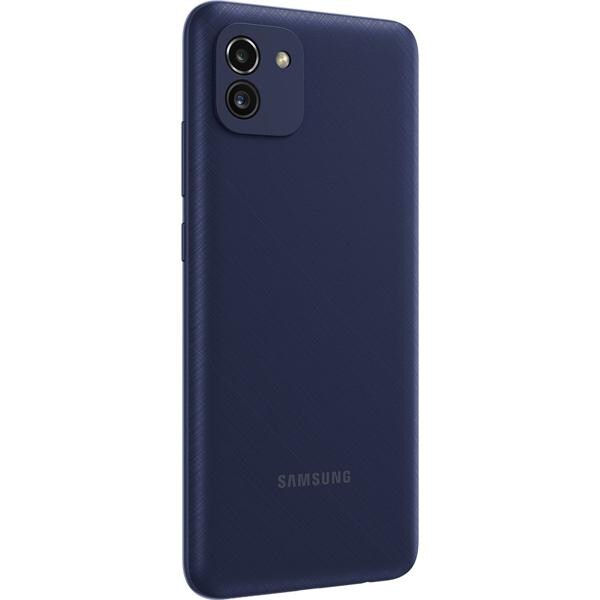 Smartphone Galaxy A03, Android 11, 64GB de Armazenamento, Câmera Frontal de 5MP, Câmera Traseira Dupla de 48MP + 2MP, Tela de 6.5", Azul, Samsung - CX 1 UN