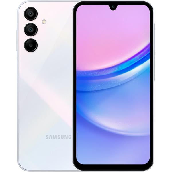 Smartphone Galaxy A15, Android 14, 128GB de Armazenamento, Câmera Selfie de 13MP, Câmera Tripla Traseira 50MP + 5MP + 2MP, Tela Infinita de 6.5", Dual Chip, Azul claro, Samsung - CX 1 UN