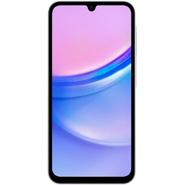 Smartphone Galaxy A15, Android 14, 128GB de Armazenamento, Câmera Selfie de 13MP, Câmera Tripla Traseira 50MP + 5MP + 2MP, Tela Infinita de 6.5", Dual Chip, Azul claro, Samsung - CX 1 UN