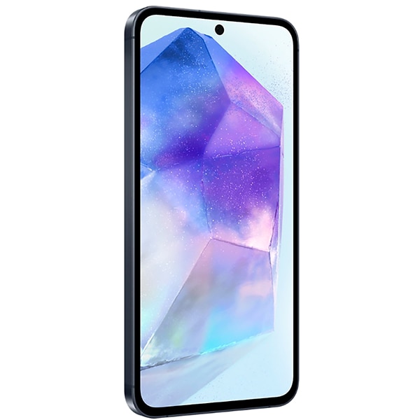 Smartphone Galaxy A55 Android 14, 128GB de Armazenamento, Câmera Selfie de 32MP, Câmera Tripla Traseira 50MP + 12MP + 5MP, Tela Infinita de 6.6", Dual Chip, Azul escuro, Samsung - CX 1 UN