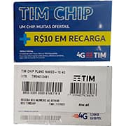 Cartoes GSM Triplo Chip, Tim, 10,00 pré pago, 4301, Tim - BT 1 UN