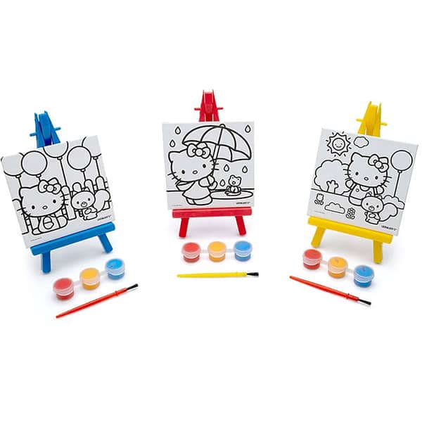 Mini tela de pintura com cavalete, Hello Kitty, Sortido, 10363, Leonora - BT 1 UN