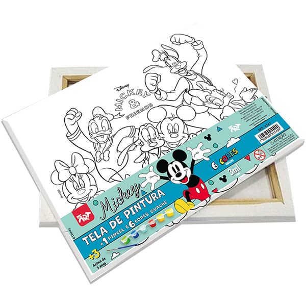 Tela de pintura 22x16cm Mickey (Kit) 4747 Dac PT 1 UN