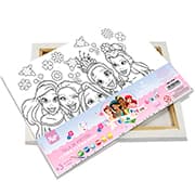 Kit de pintura Princesas, 22cm x 16cm, com pincel e 6 tintas, DAC - PT 1 UN Kit de pintura Princesas, 22cm x 16cm, com pincel e 6 tintas, DAC - PT 1 UN