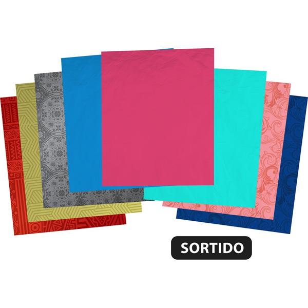 Saco de presente Metalizado, Velvet, Cores sortidas, 20 x 29cm, 792419, Gala - PT 50 UN