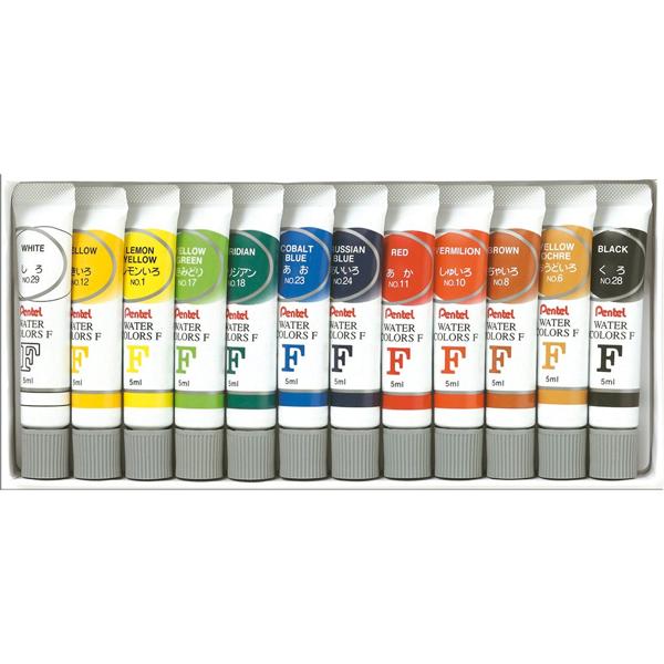 Aquarela Wfrs, 12 Cores 5ml, WFRS-12 - Pentel CX 1 UN