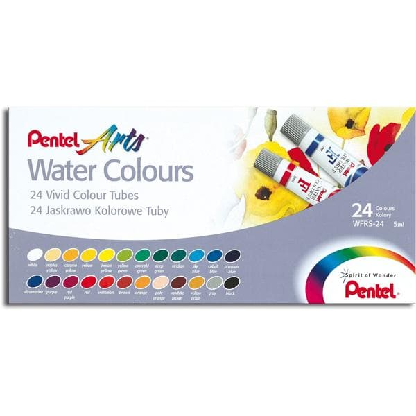 Aquarela Wfrs, 24 Cores 5ml, WFRS-24 - Pentel CX 1 UN