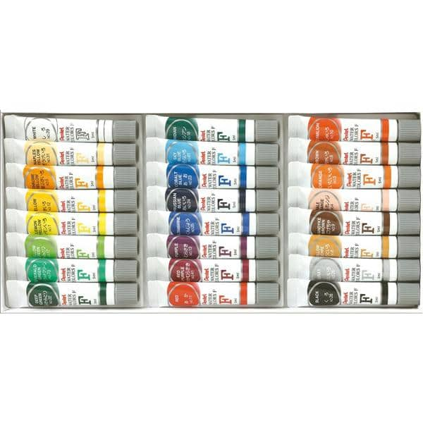 Aquarela Wfrs, 24 Cores 5ml, WFRS-24 - Pentel CX 1 UN