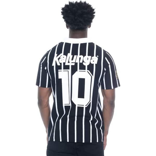 Camisa Corinthians Retrô 1990 Kalunga, Número 10, Polo Listrada, Fio Tinto, Tamanho P, 33575, Corinthians - PT 1 UN