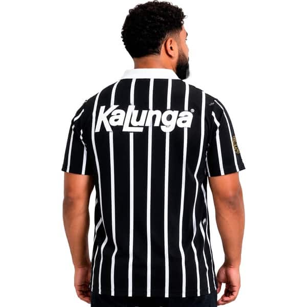 Camisa Corinthians Retrô 1990 Kalunga, Polo Listrada, Fio Tinto, Tamanho Plus Size G3, 32612, Corinthians - PT 1 UN Camisa Corinthians Retrô 1990 Kalunga, Polo Listrada, Fio Tinto, Tamanho Plus Size G3, 32612, Corinthians - PT 1 UN