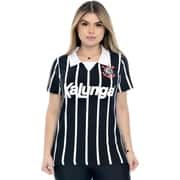 Camisa Corinthians Feminina Retrô 1990 Kalunga, Polo Listrada, Fio Tinto, Tamanho M, 31500, Corinthians - PT 1 UN Camisa Corinthians Feminina Retrô 1990 Kalunga, Polo Listrada, Fio Tinto, Tamanho M, 31500, Corinthians - PT 1 UN