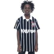 Camisa Corinthians Infantil Retrô 1990 Kalunga, Polo Listrada, Fio Tinto, Tamanho 14, 33304, Corinthians - PT 1 UN Camisa Corinthians Infantil Retrô 1990 Kalunga, Polo Listrada, Fio Tinto, Tamanho 14, 33304, Corinthians - PT 1 UN