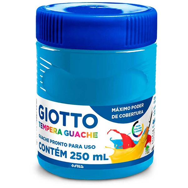 Tinta guache Azul celeste, 250ml, 014022, Giotto - 1 UN