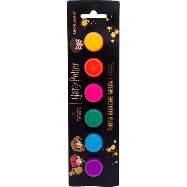 Tinta guache 3,8ml, com 6 cores Neon, Harry Potter, 72408, Leonora - BT 1 UN