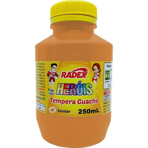 Tinta Guache, Laranja 250ml, 2569, Radex - PO 1 UN