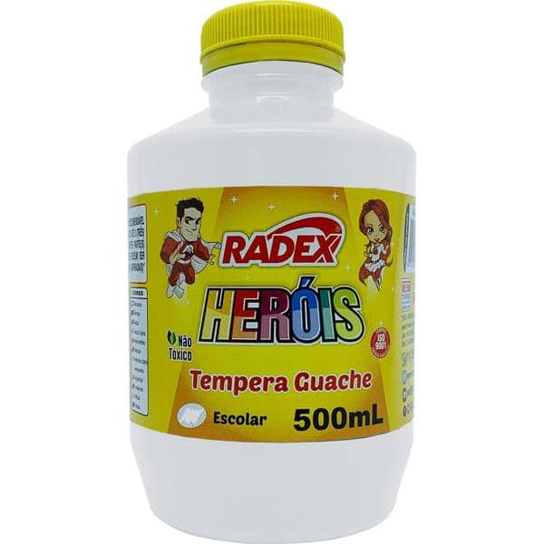 Tinta Guache, Branco, 500ml, 2898, Radex - PO 1 UN