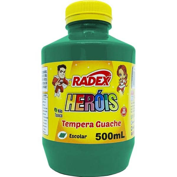 Tinta Guache, Verde 500ml, 2903, Radex - PO 1 UN