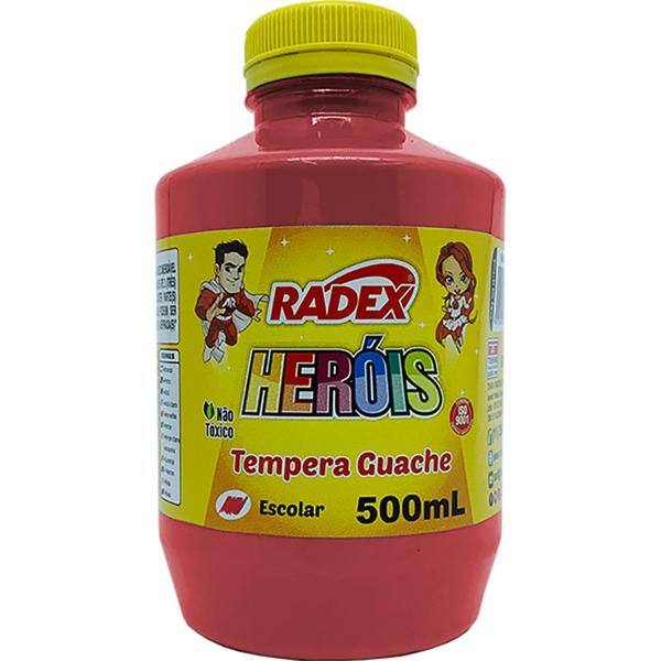 Tinta Guache, Vermelho 500ml, 2904, Radex - PO 1 UN