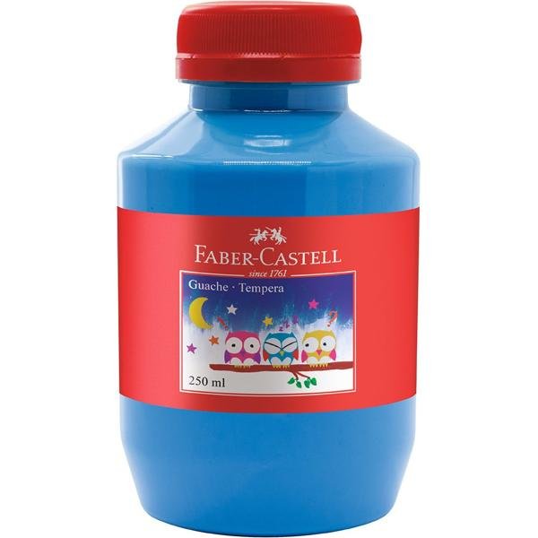Tinta Guache Faber-Castell 250ml, Azul Claro PT 1 UN