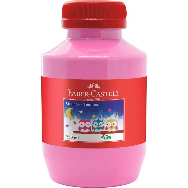 Tinta Guache Faber-Castell 250ml, Rosa PT 1 UN