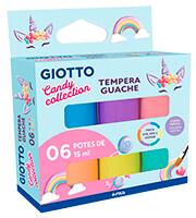 Tinta guache 15 ml c/6 cores candy collection 022000 Giotto CX 1 UN
