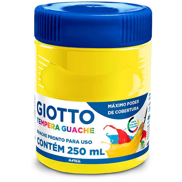 Tinta guache 250 ml amarelo ouro Giotto PO 1 UN