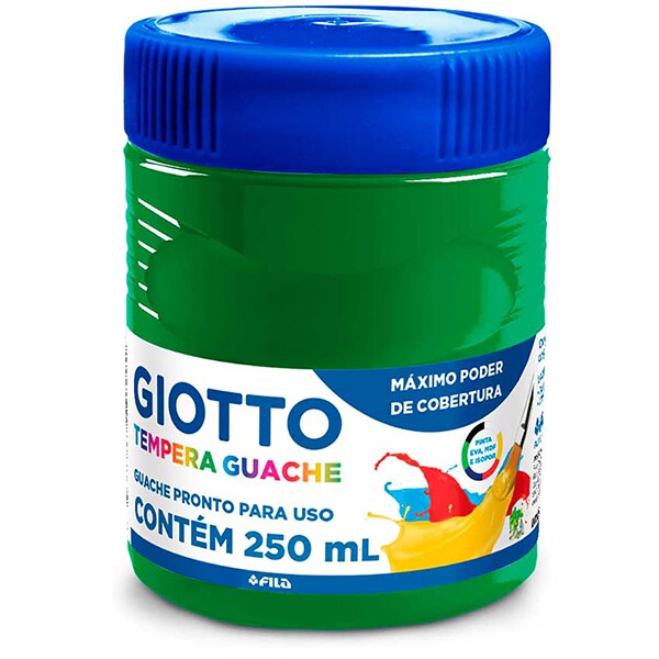 Tinta guache 250 ml verde bandeira Giotto PO 1 UN