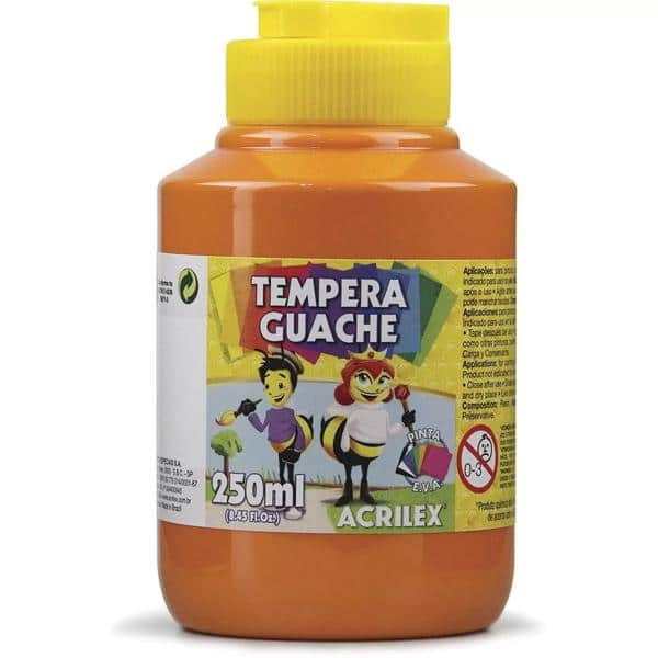 Tinta guache 250 ml laranja 517 Acrilex PO 1 UN