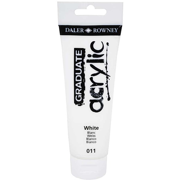 Tinta Acrílica Graduate, Branco, 120ml, 123120011, Daler Rowney - 1 UN