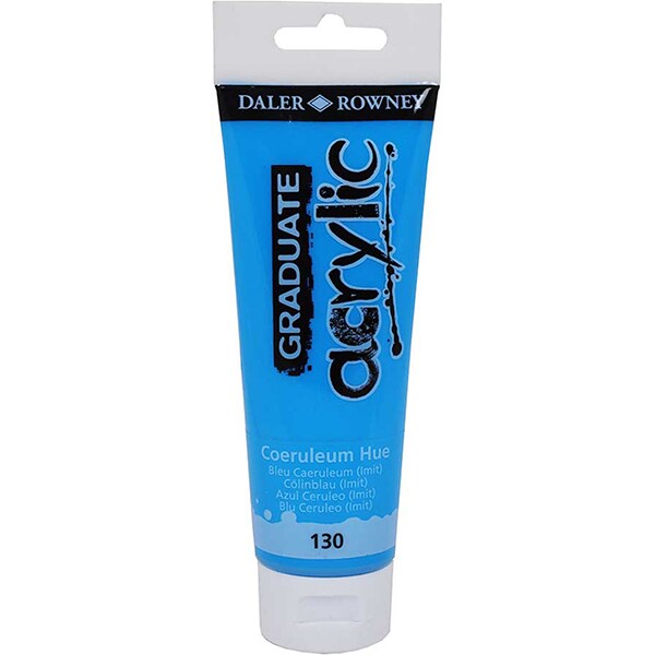 Tinta Acrílica Graduate, Azul Cerúleo, 120ml, 123120130, Daler Rowney - 1 UN