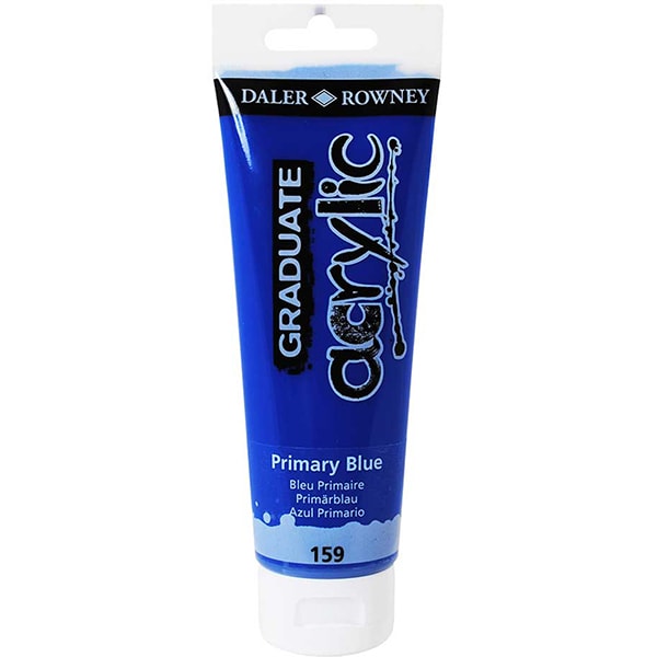 Tinta Acrílica Graduate, Azul Primário, 120ml, 123120159, Daler Rowney - 1 UN