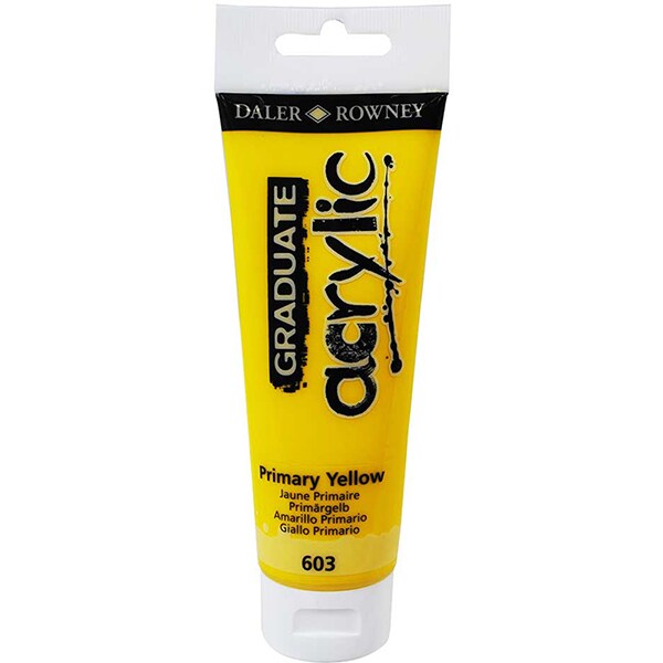 Tinta Acrílica Graduate, Amarelo, 120ml, 123120603, Daler Rowney - 1 UN