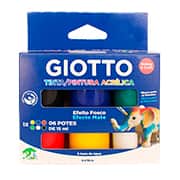 Tinta acrílica fosca 6 cores, 15ml, B230006, Giotto - CX 1 UN