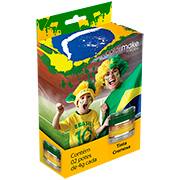 Tinta facial Cremosa Copa com 2 cores Verde e Amarelo, Colormake - CX 1 UN