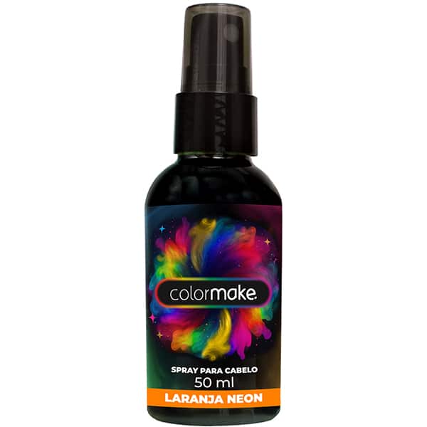 Spray para cabelo Laranja neon, 50ml, 3552, Colormake - LT 1 UN