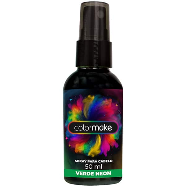 Spray para cabelo Verde neon, 50ml, 3555, Colormake - LT 1 UN