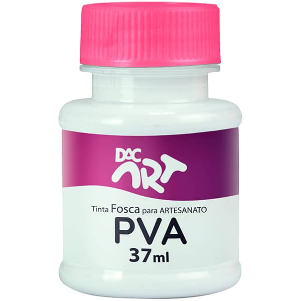 Tinta PVA para Artesanato, Fosca, 37ml, Branco, 26001-1, DAC - 1 UN