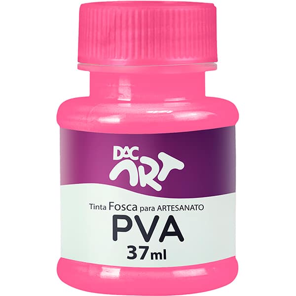 Tinta PVA para artesanato, Fosca, 37ml, Rosa, 26001-16, DAC - 1 UN