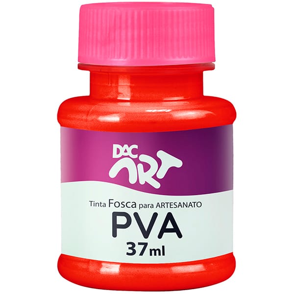 Tinta PVA para artesanato, Fosca, 37ml, Vermelho fogo, 26001-18, DAC - 1 UN