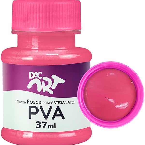 Tinta PVA para Artesanato, Fosca, 37ml, Rosa Escuro, 26001-19, DAC - 1 UN