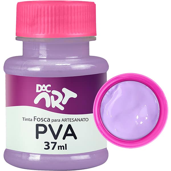 Tinta PVA para Artesanato, Fosca, 37ml, Lilás, 26001-26, DAC - 1 UN