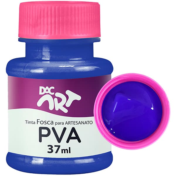 Tinta PVA para Artesanato, Fosca, 37ml, Azul Ultramar, 26001-27, DAC - 1 UN