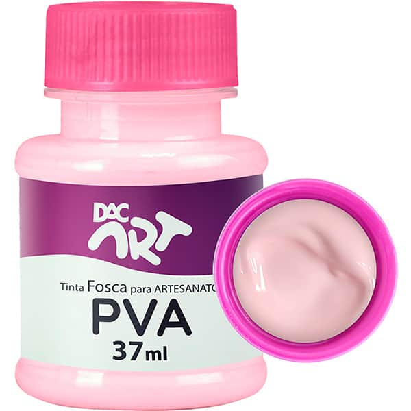 Tinta PVA para Artesanato, Fosca, 37ml, Rosa Bebê, 26001-31, DAC - 1 UN