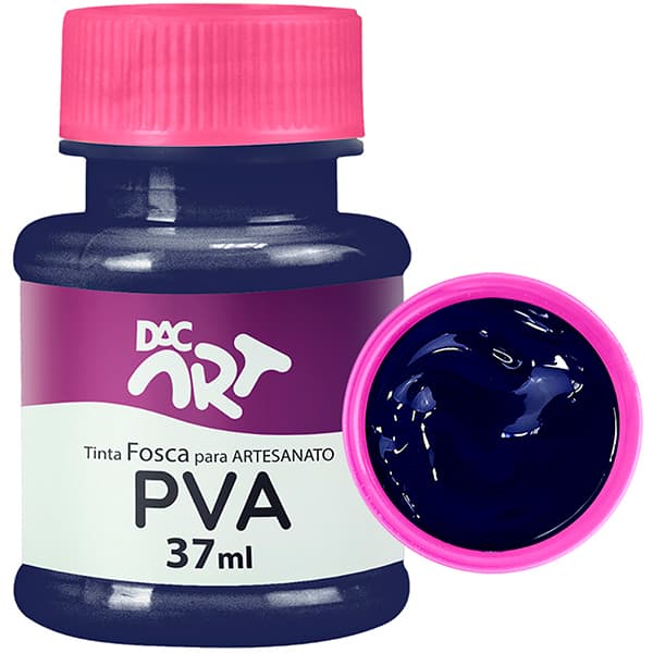 Tinta PVA para Artesanato, Fosca, 37ml, Azul Marinho, 26001-4, DAC - 1 UN