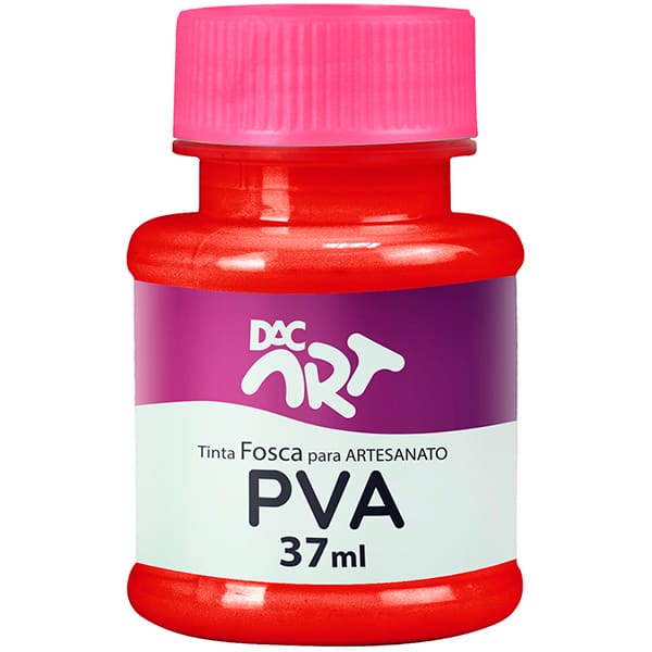 Tinta PVA para Artesanato, Fosca, 37ml, Vermelho Tomate, 26001-7, DAC - 1 UN