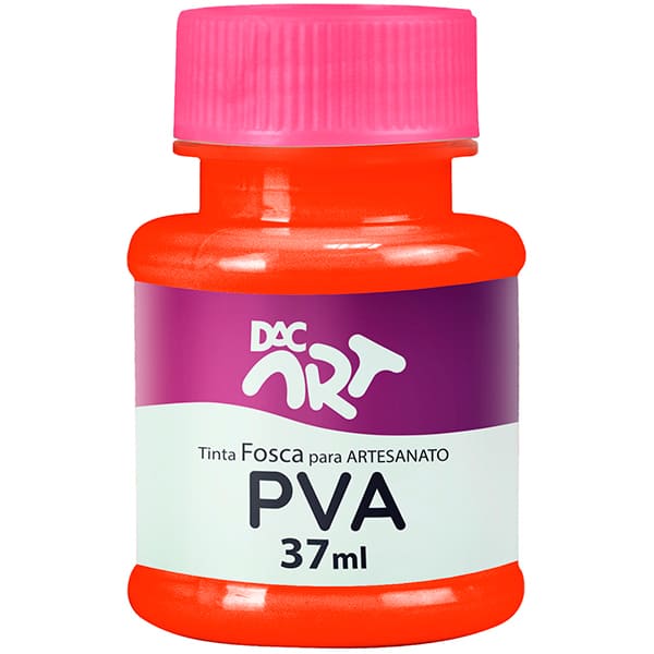 Tinta PVA para Artesanato, Fosca, 37ml, Vermelho Vivo, 26001-8, DAC - 1 UN