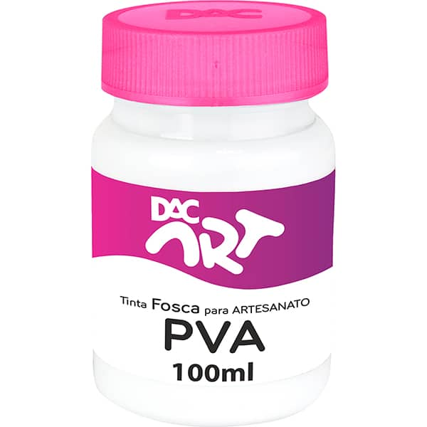 Tinta PVA para Artesanato, Fosca, 100ml, Branco, 26002-1, DAC - 1 UN