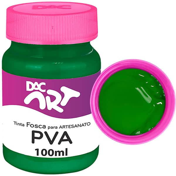 Tinta PVA para Artesanato, Fosca, 100ml, Verde Musgo, 26002-10, DAC - 1 UN